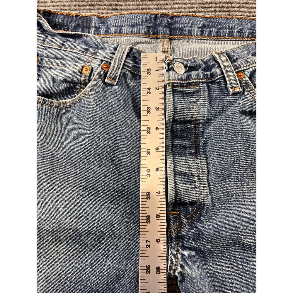 Levis 501 XX Original Fit Mens Jeans 33x32 Medium Wash Button Fly Straight Leg - Picture 3 of 10